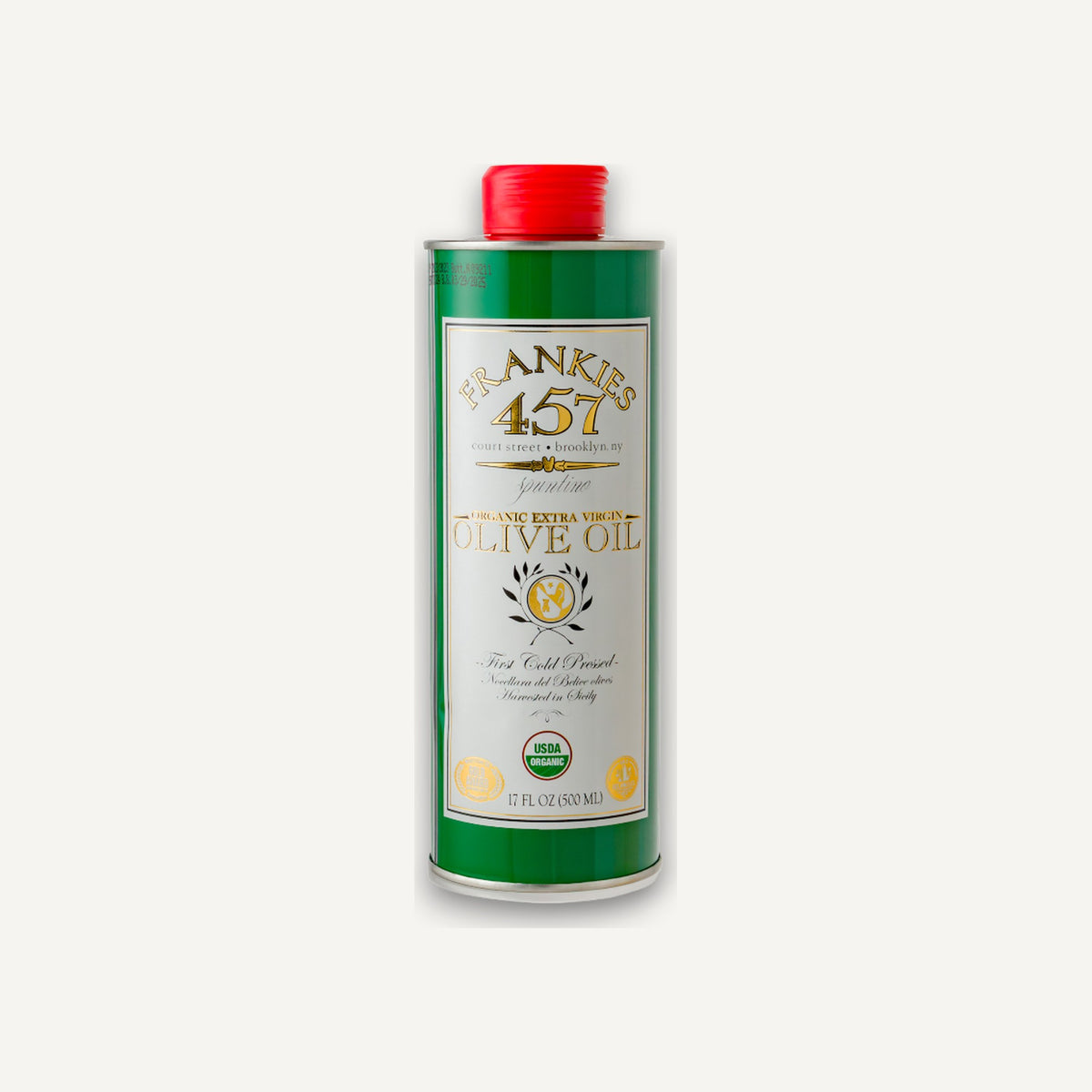 Frankies 457 organic extra virgin olive oil tin