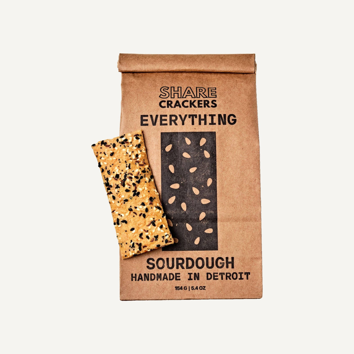 Share Crackers everything sourdough crackers bag