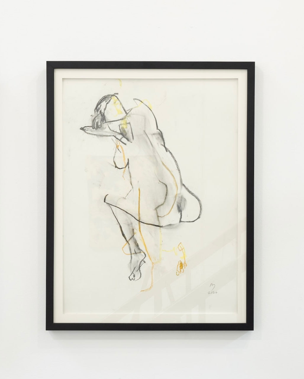 Figure Drawing with yellow lines